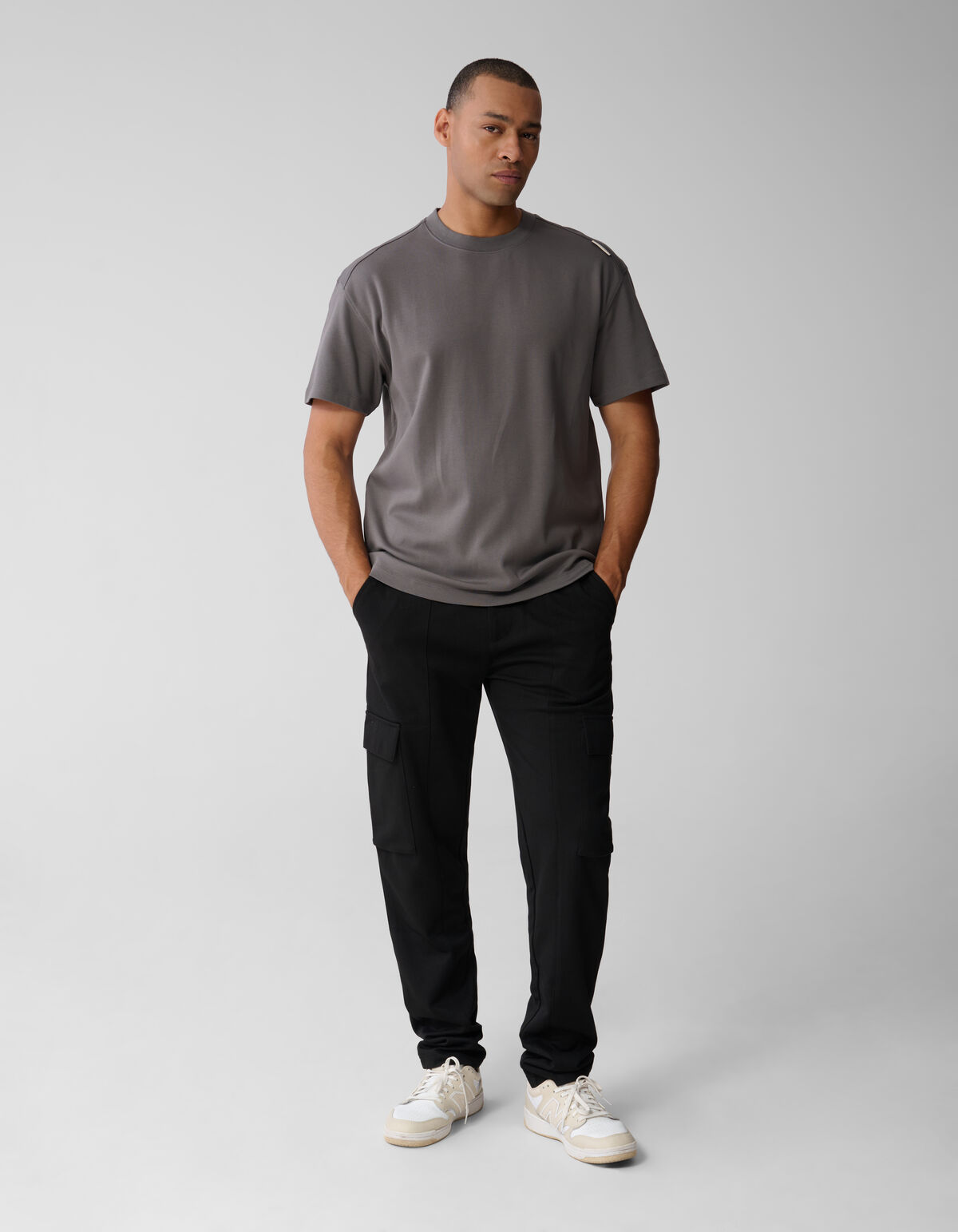 Label-T-Shirt Dunkelgrün SHOEBY MEN