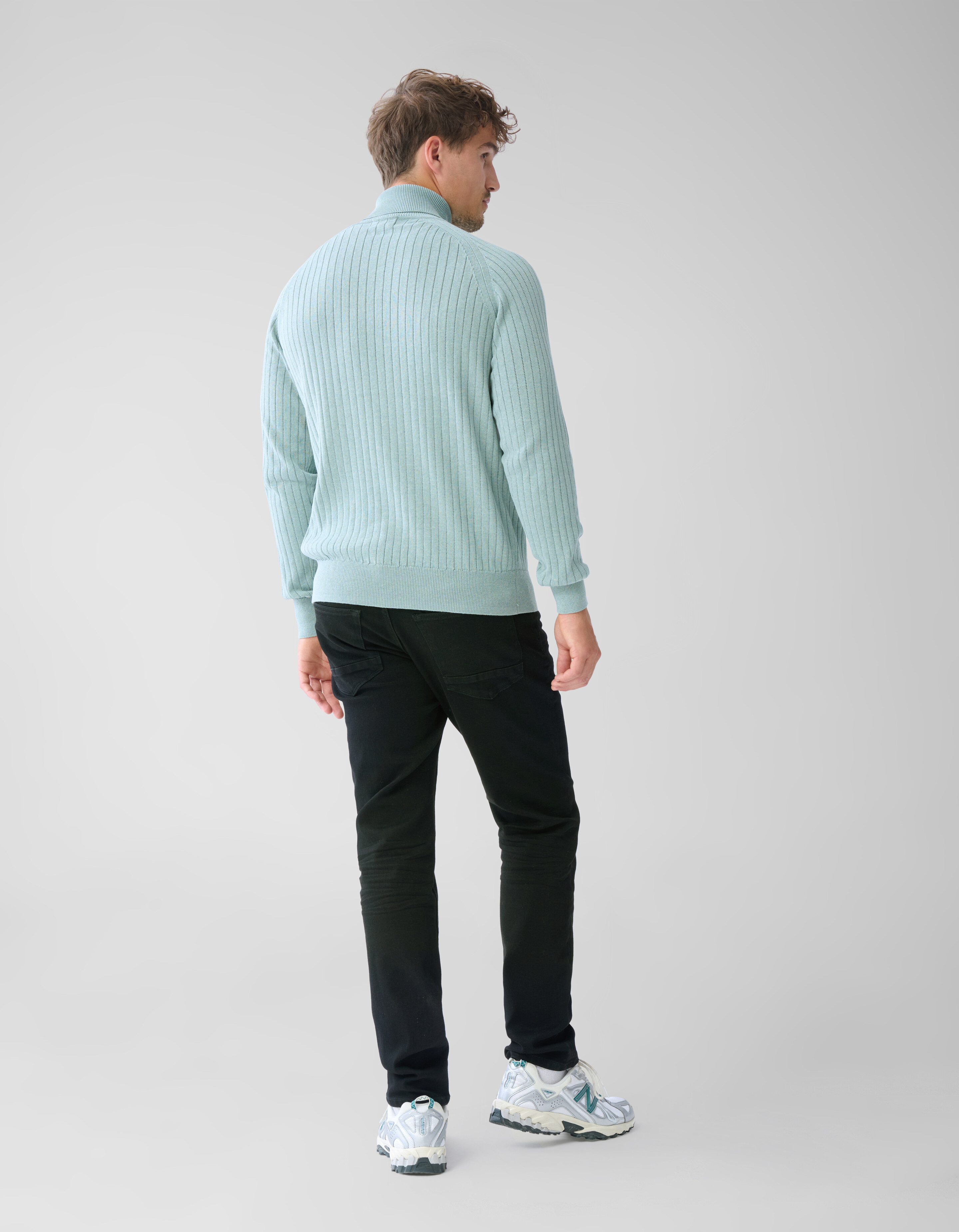 Rippenpullover Blau SHOEBY MEN