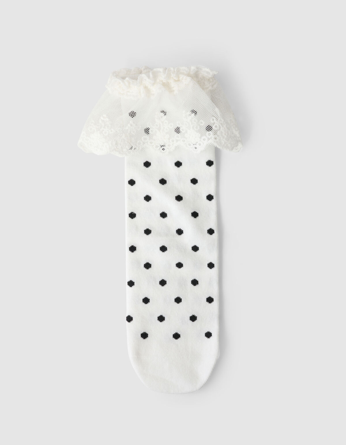 Kanten Polkadot-Socken Gebrochen Wei&szlig; SHOEBY ACCESSOIRES
