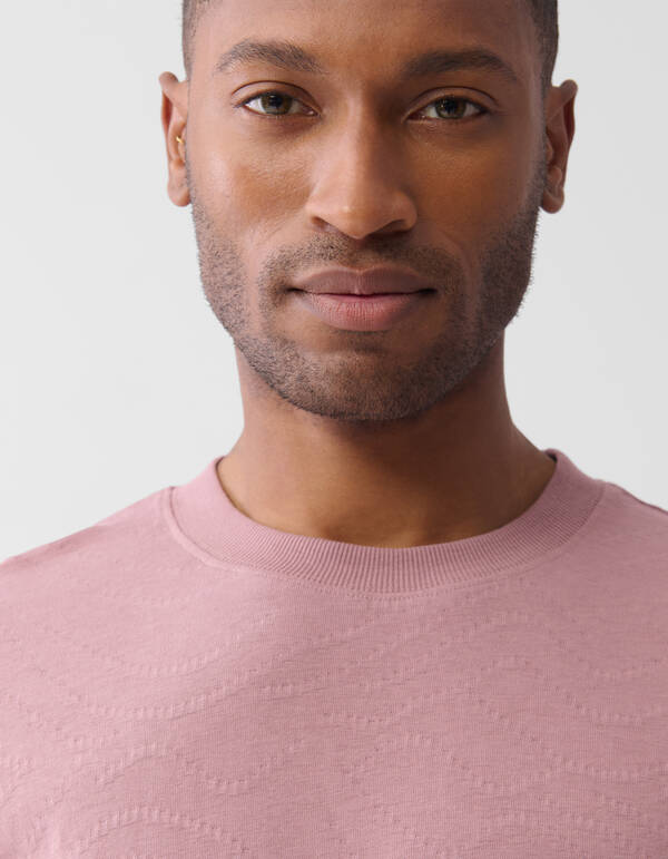 Jacquard-T-Shirt Rosa SHOEBY MEN