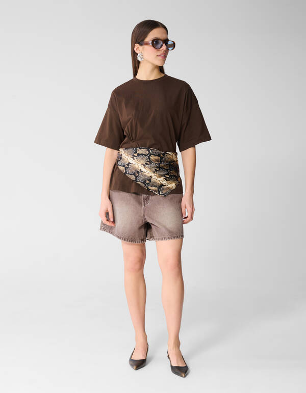 Knoten-T-Shirt Braun SHOEBY WOMEN