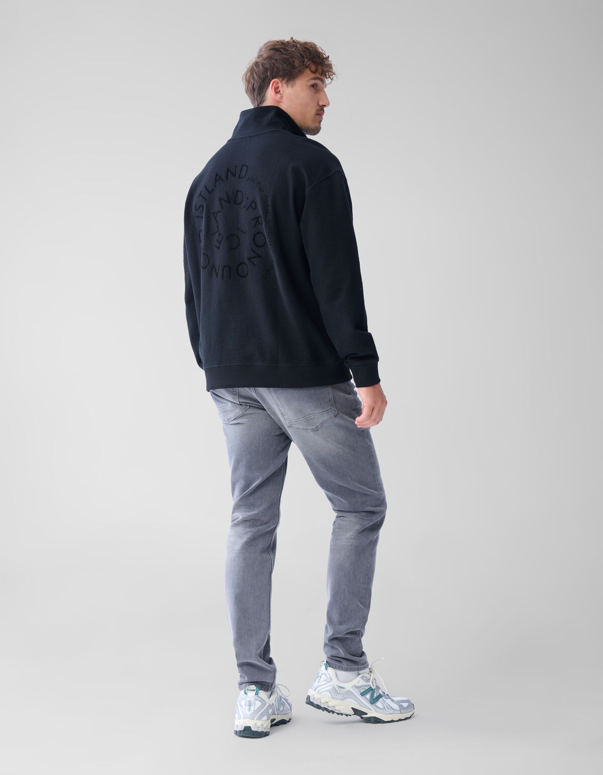 Pullover mit Rei&szlig;verschluss Schwarz SHOEBY MEN