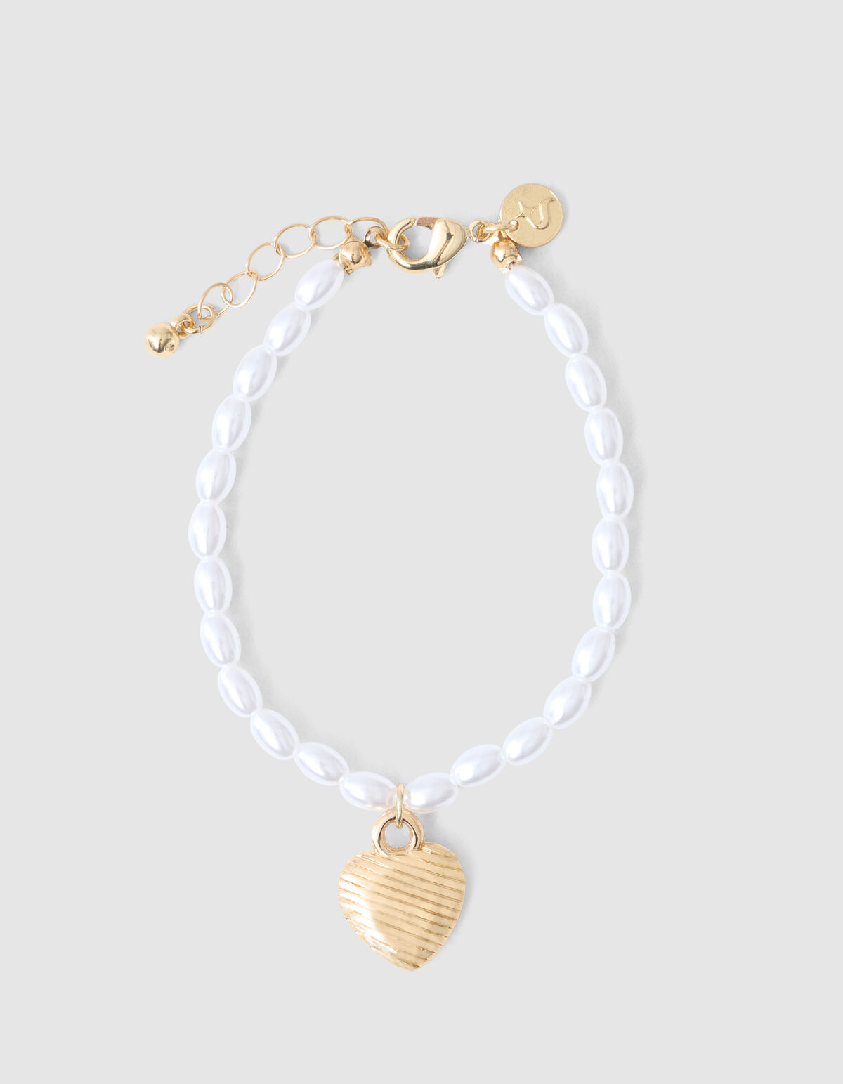 Perlen-Herz-Armband Gold SHOEBY ACCESSOIRES