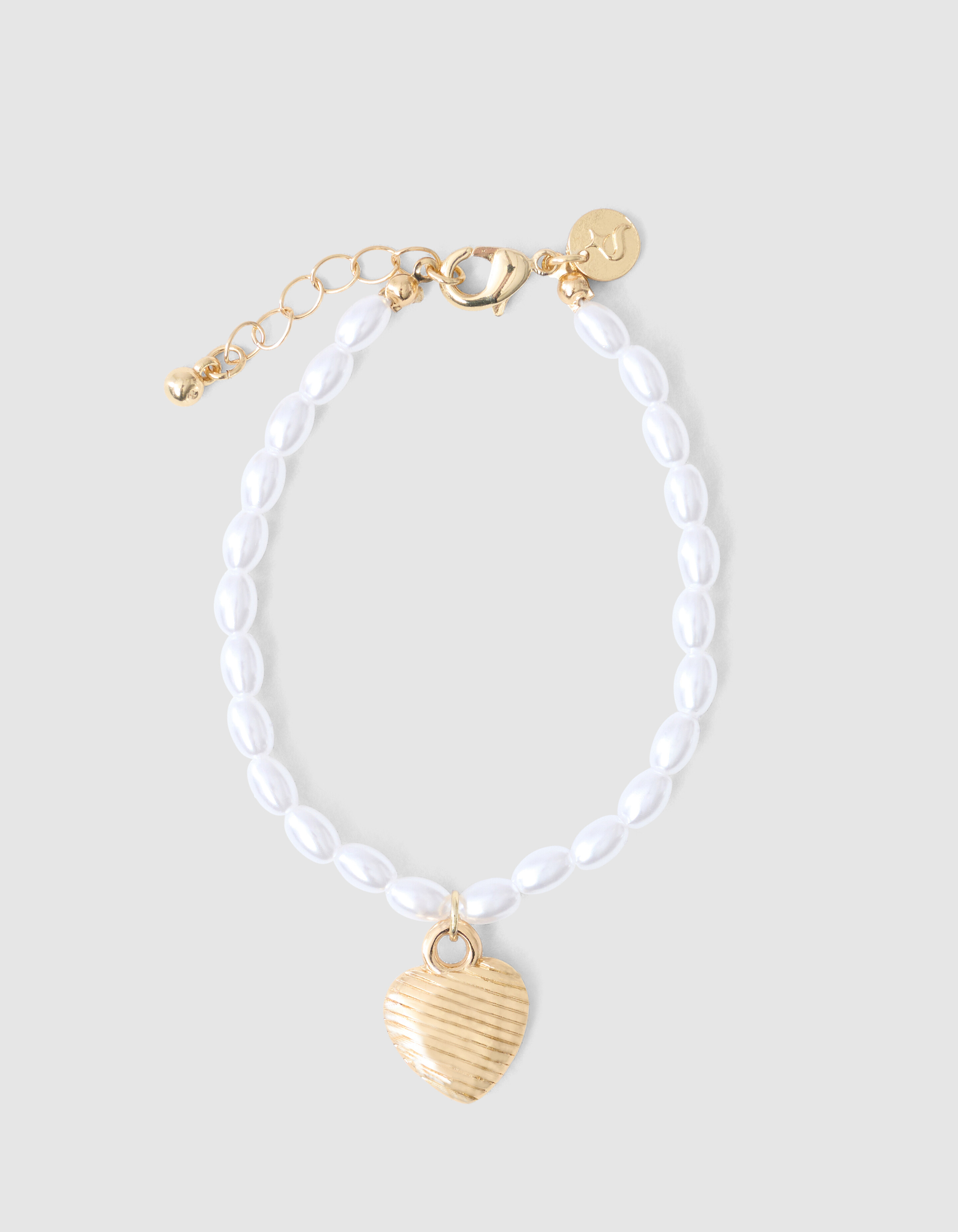 Perlen-Herz-Armband Gold SHOEBY ACCESSOIRES