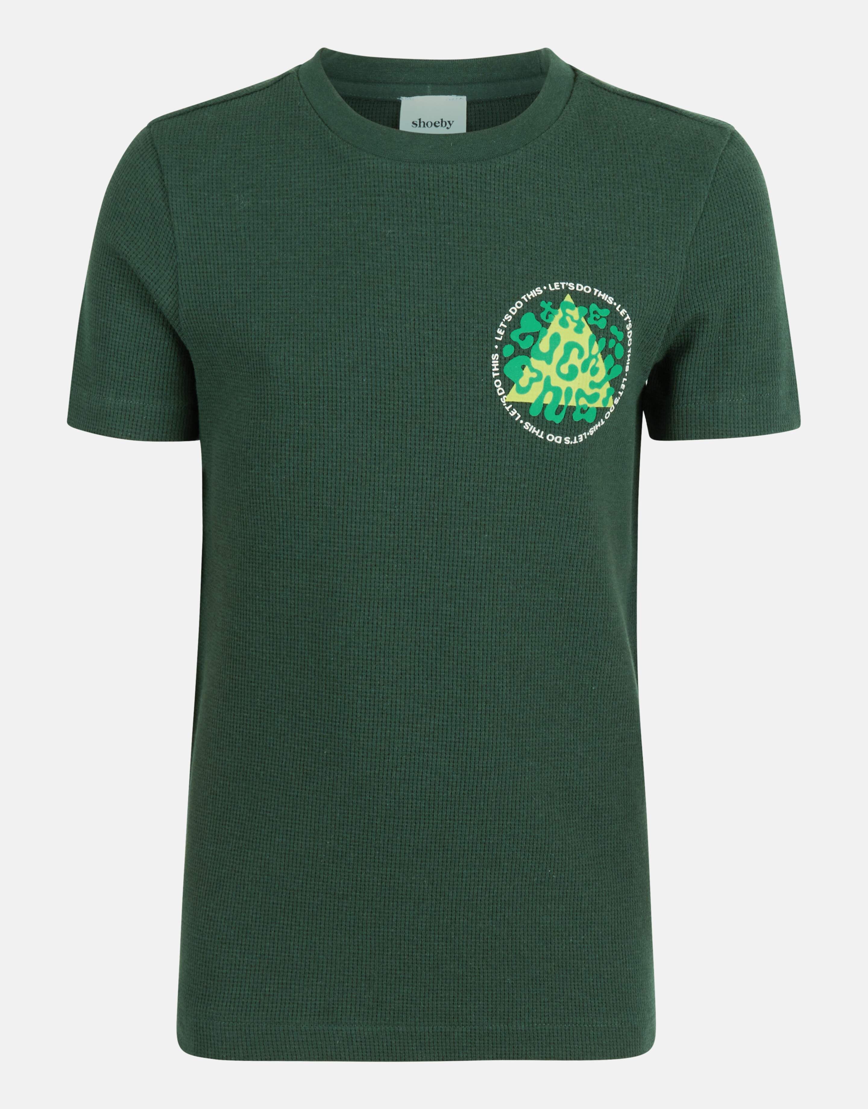 Struktur-T-Shirt Dunkelgrün SHOEBY BOYS