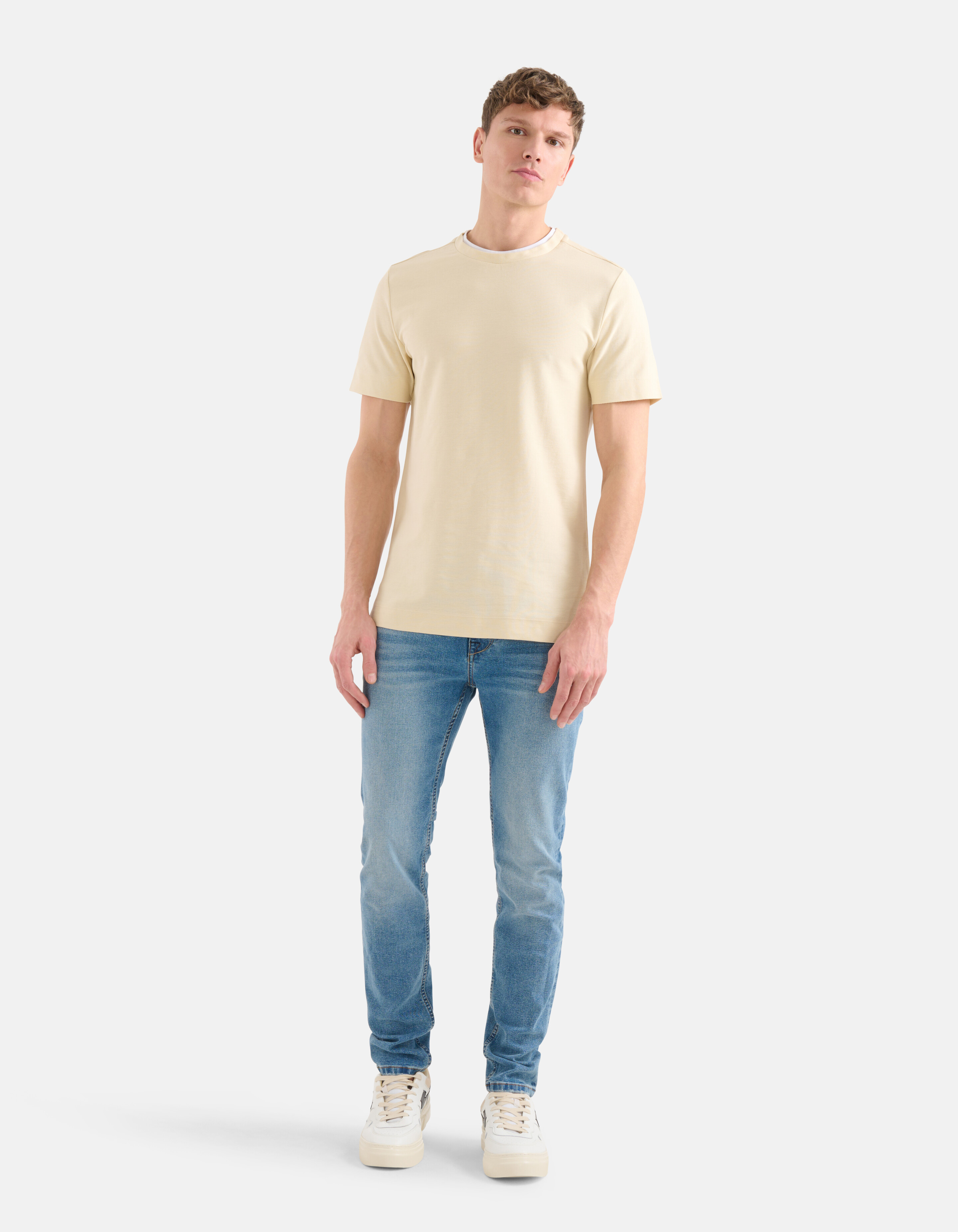 Doppellagiges T-shirt Beige SHOEBY MEN
