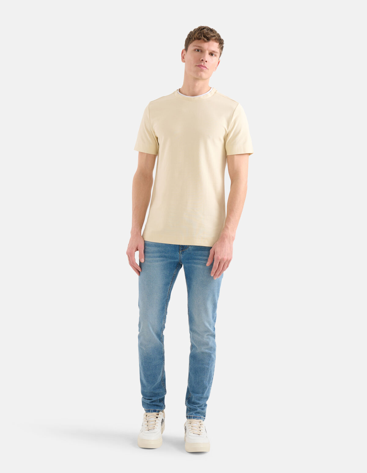 Doppellagiges T-shirt Beige SHOEBY MEN