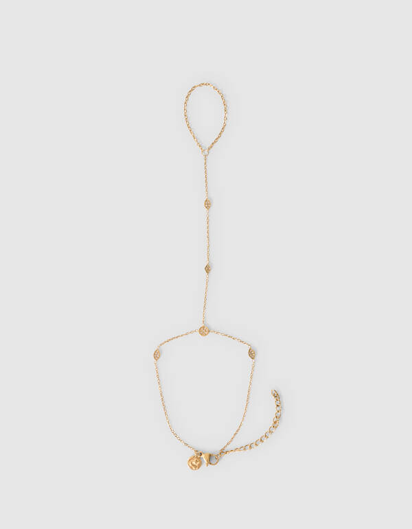 Augenf&ouml;rmige Handkette Gold SHOEBY ACCESSOIRES