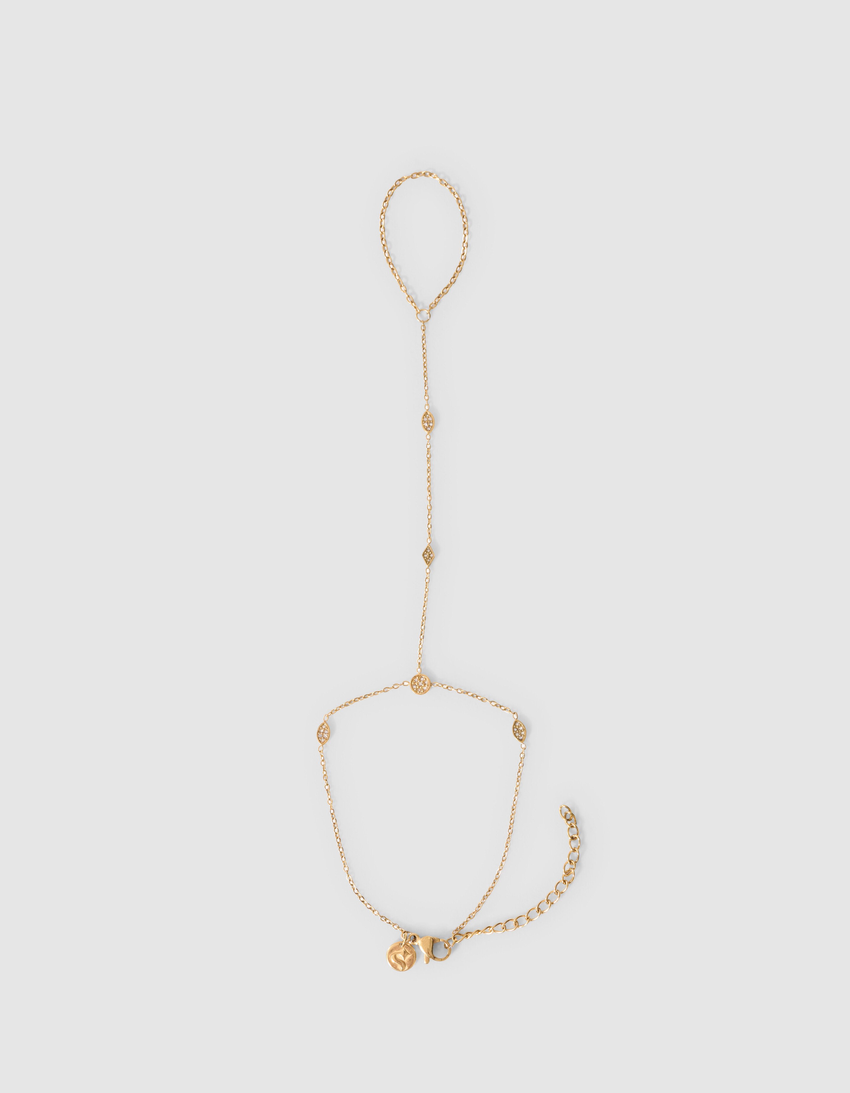 Augenf&ouml;rmige Handkette Gold SHOEBY ACCESSOIRES