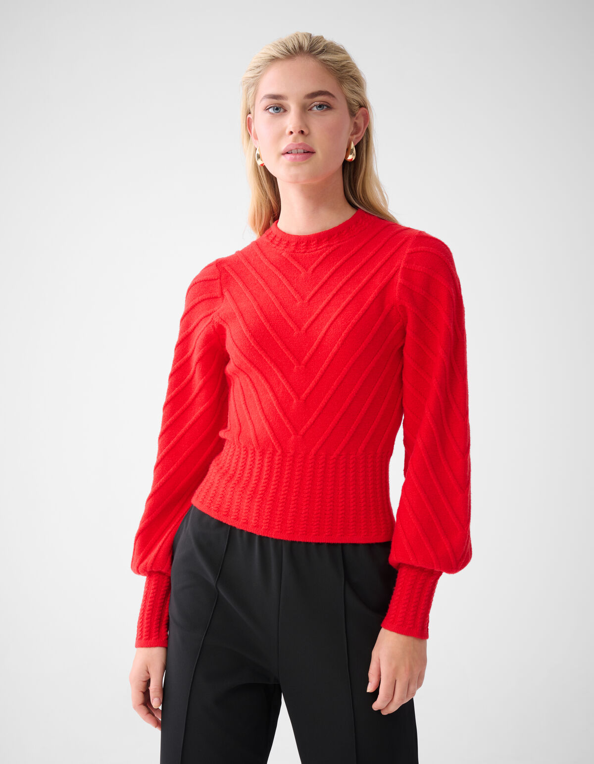 Diagonaler Pullover Rot SHOEBY WOMEN