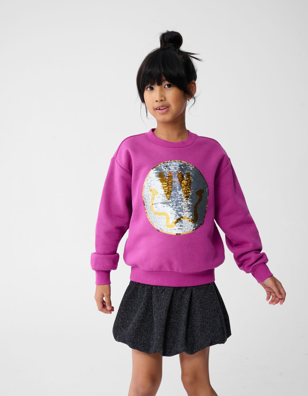 Two Way Paillettenpullover Roze SHOEBY GIRLS