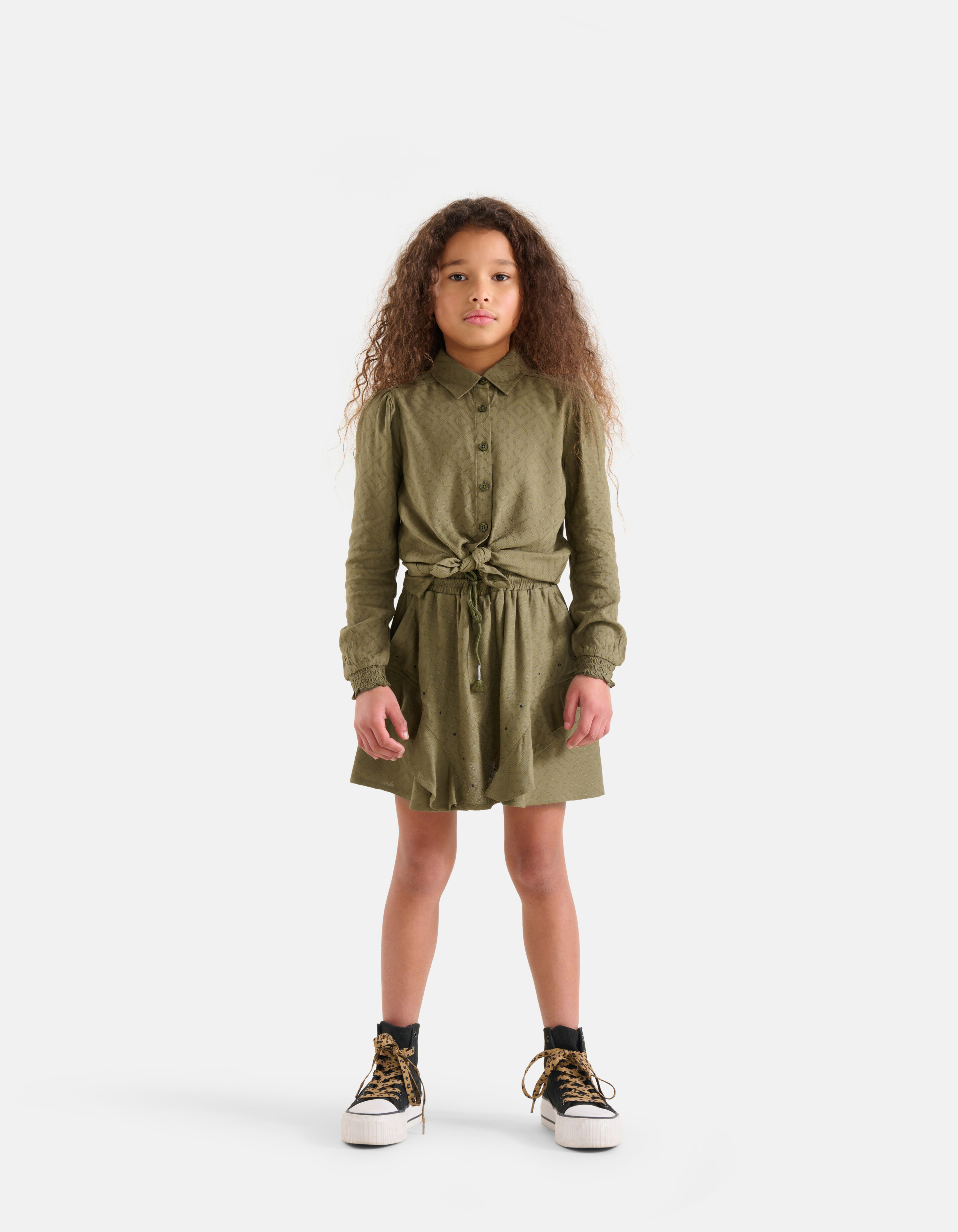 Nietenbluse Dunkelgrün SHOEBY GIRLS
