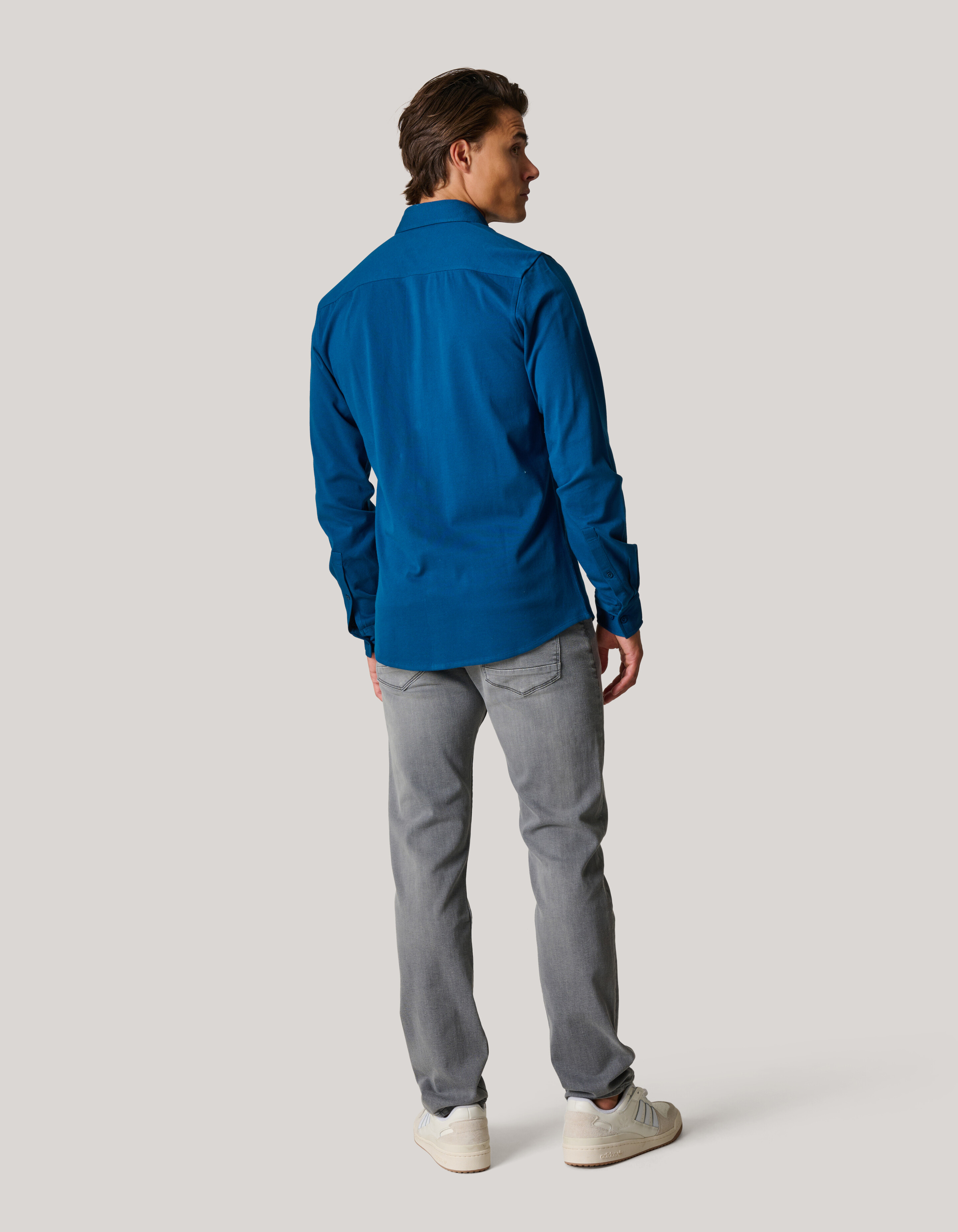 Pique Jersey Shirt Blau SHOEBY MEN