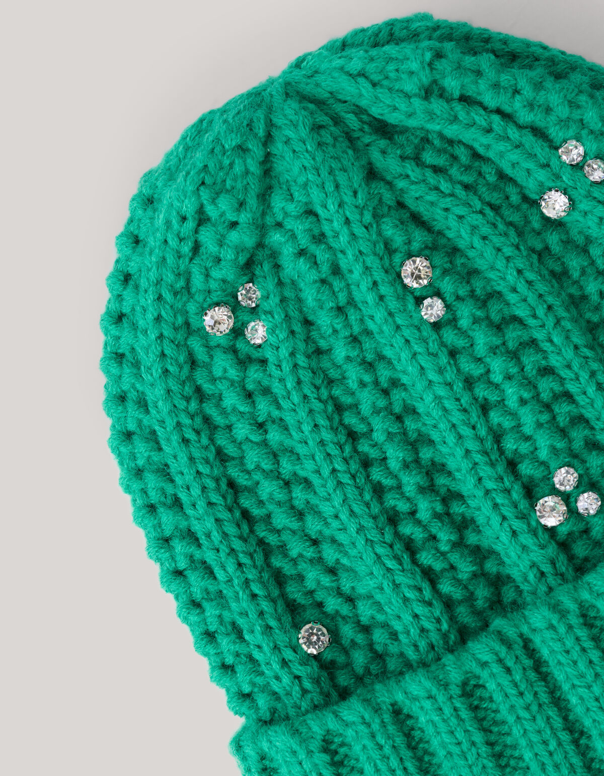 Strass Beanie Gr&uuml;n SHOEBY ACCESSOIRES