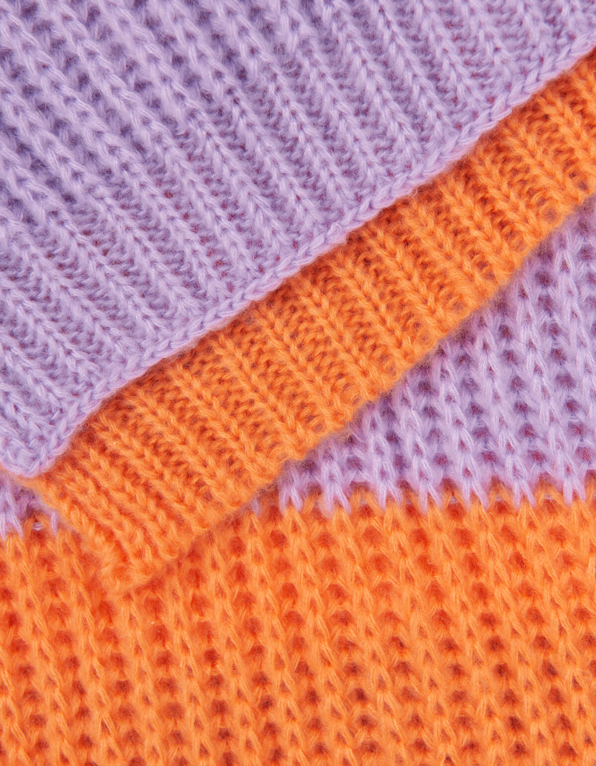 Gestrickter zweifarbiger Schal ACCESSOIRES SHOEBY