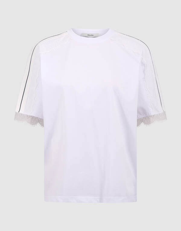 Kanten T-Shirt Wei&szlig; SHOEBY WOMEN