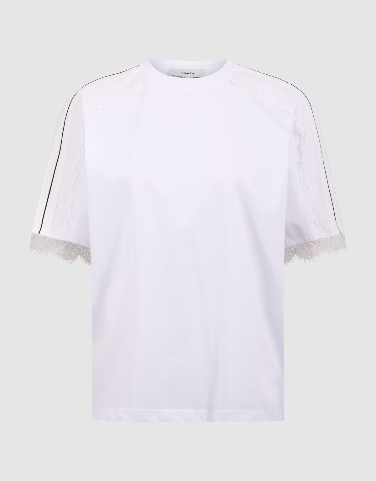 Kanten T-Shirt Wei&szlig; SHOEBY WOMEN