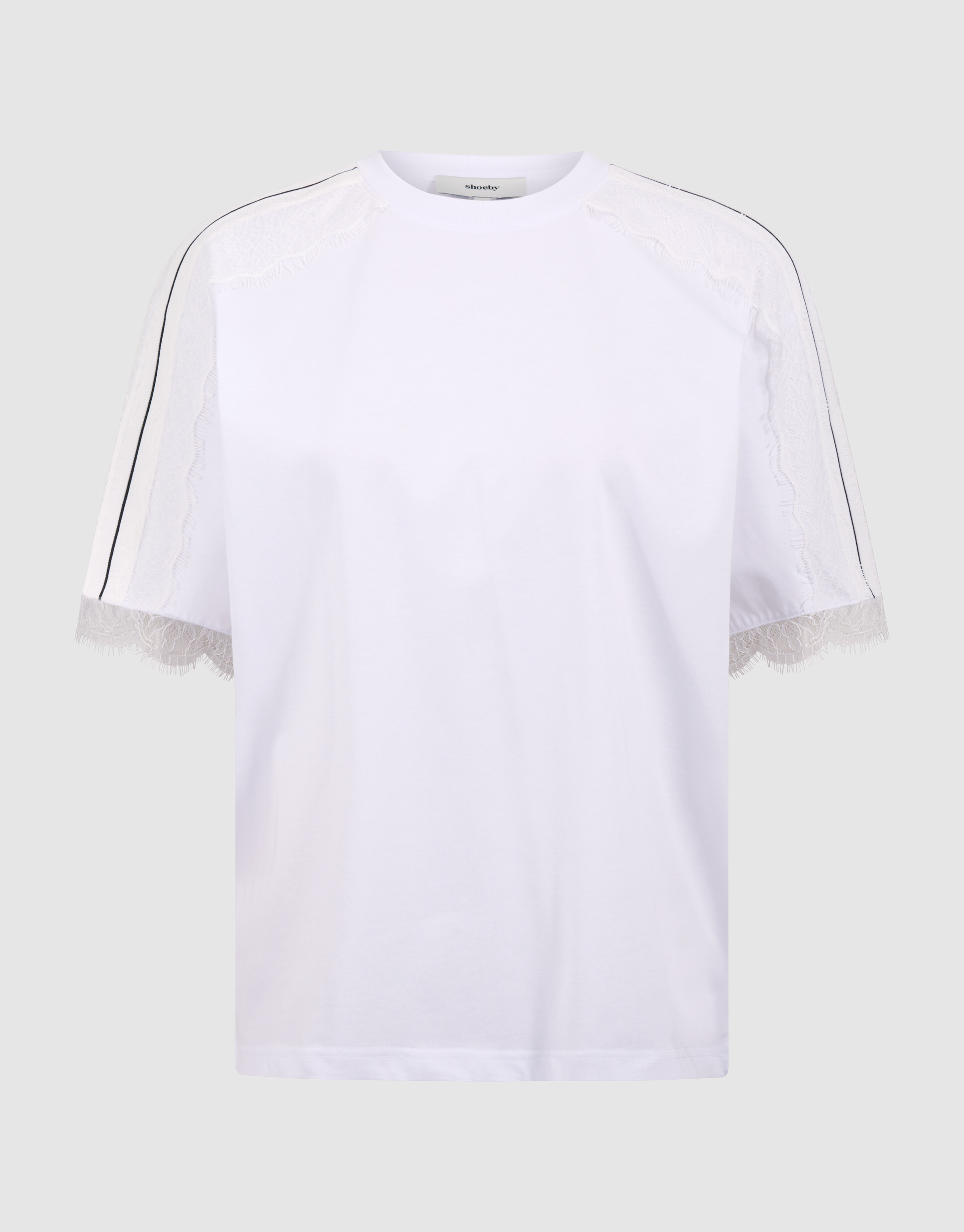 Kanten T-Shirt Wei&szlig; SHOEBY WOMEN