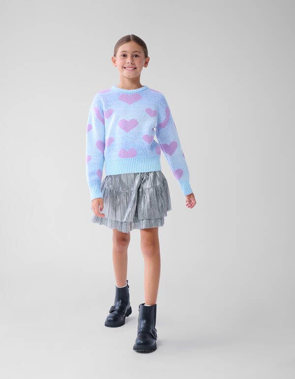 Glänzender Silber-Minirock SHOEBY GIRLS
