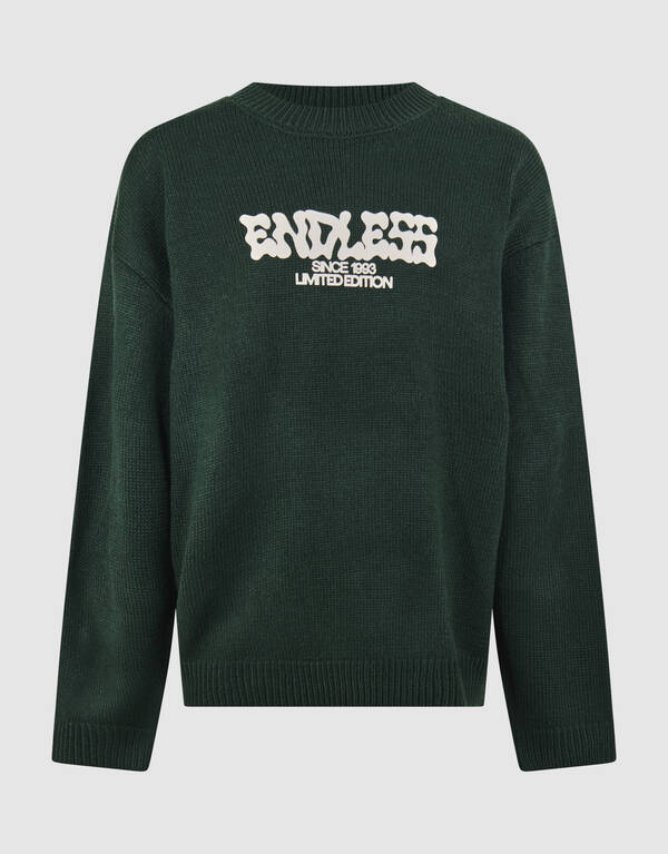 Endloser Strickpullover Dunkelgrün SHOEBY BOYS