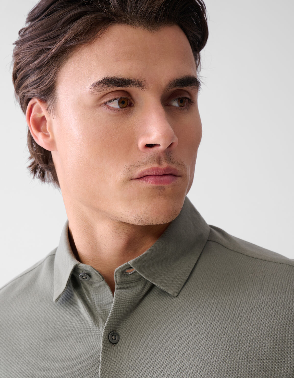 Piqué-Hemd Dunkelgrün SHOEBY MEN