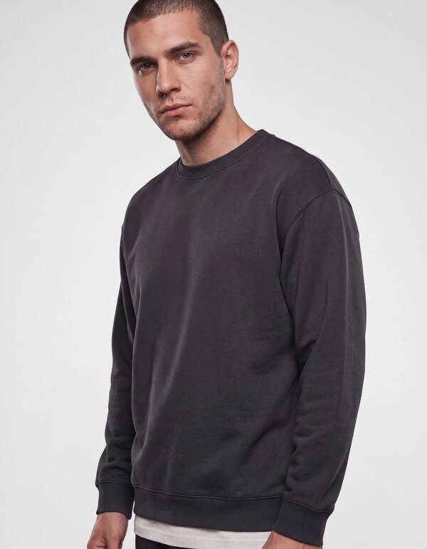 Crewneck Pullover Dunkelgrau SHOEBY MEN