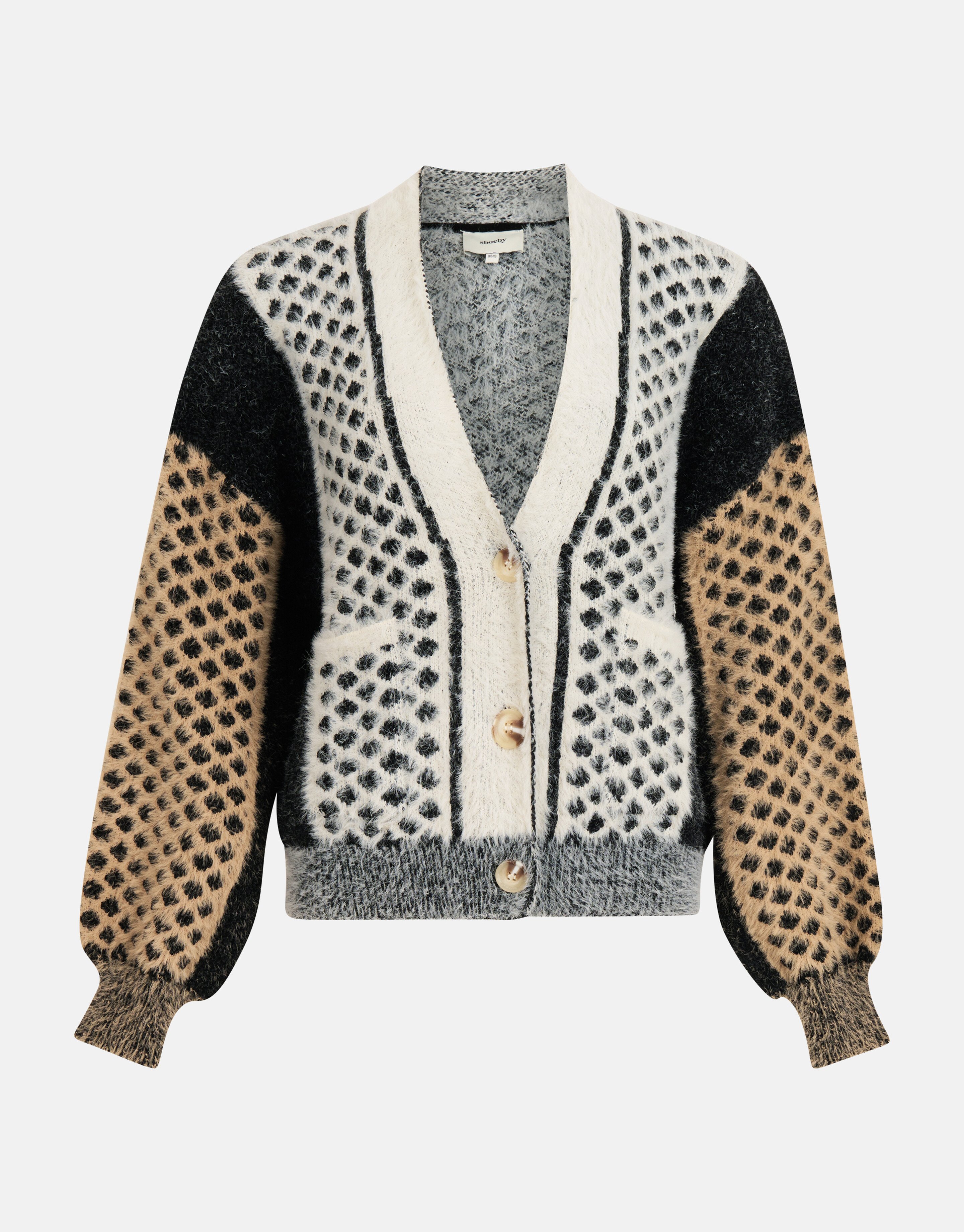 Weiche Jacquard-Strickjacke Schwarz von Mieke SHOEBY WOMEN