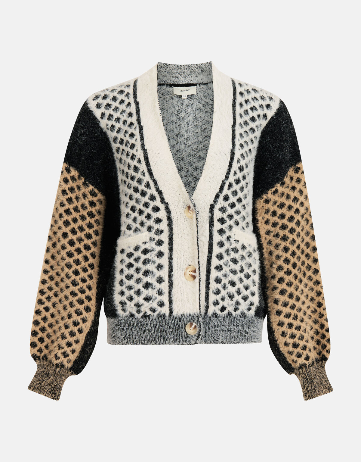 Weiche Jacquard-Strickjacke Schwarz von Mieke SHOEBY WOMEN