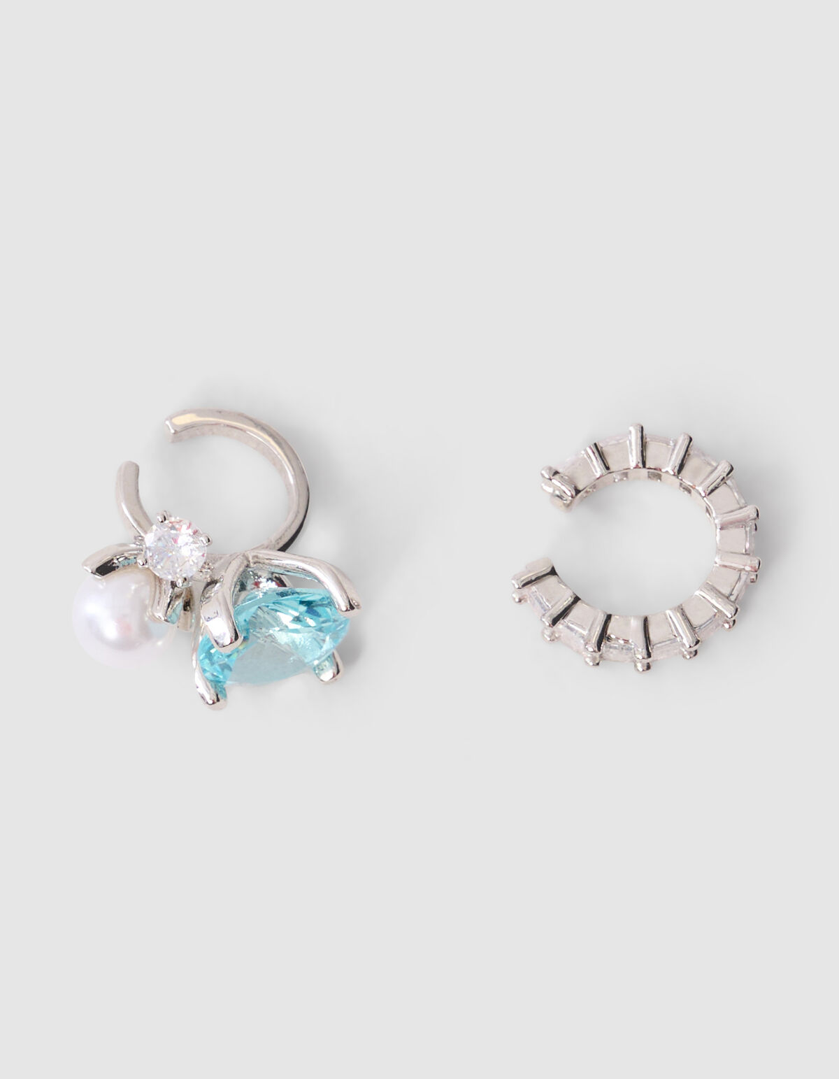 Strass-Ohrstecker-Set Silber SHOEBY ACCESSOIRES