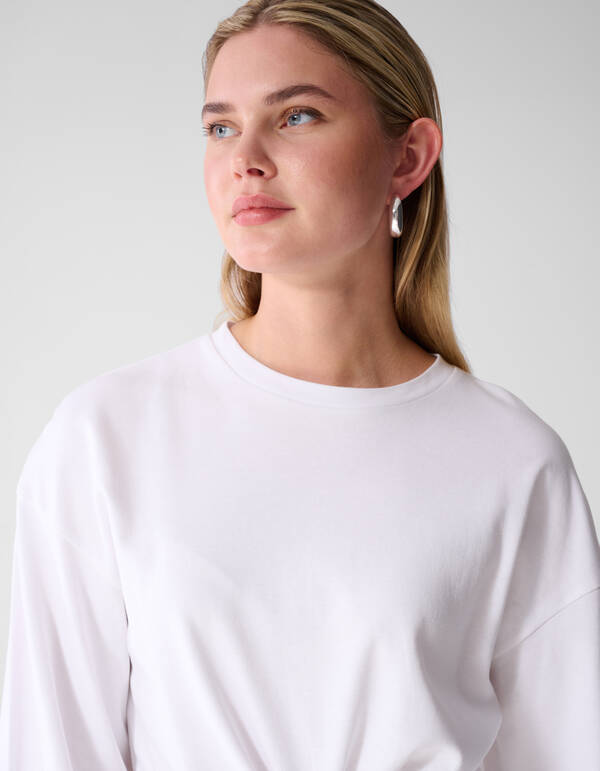 Knot Longsleeve Wei&szlig; SHOEBY WOMEN