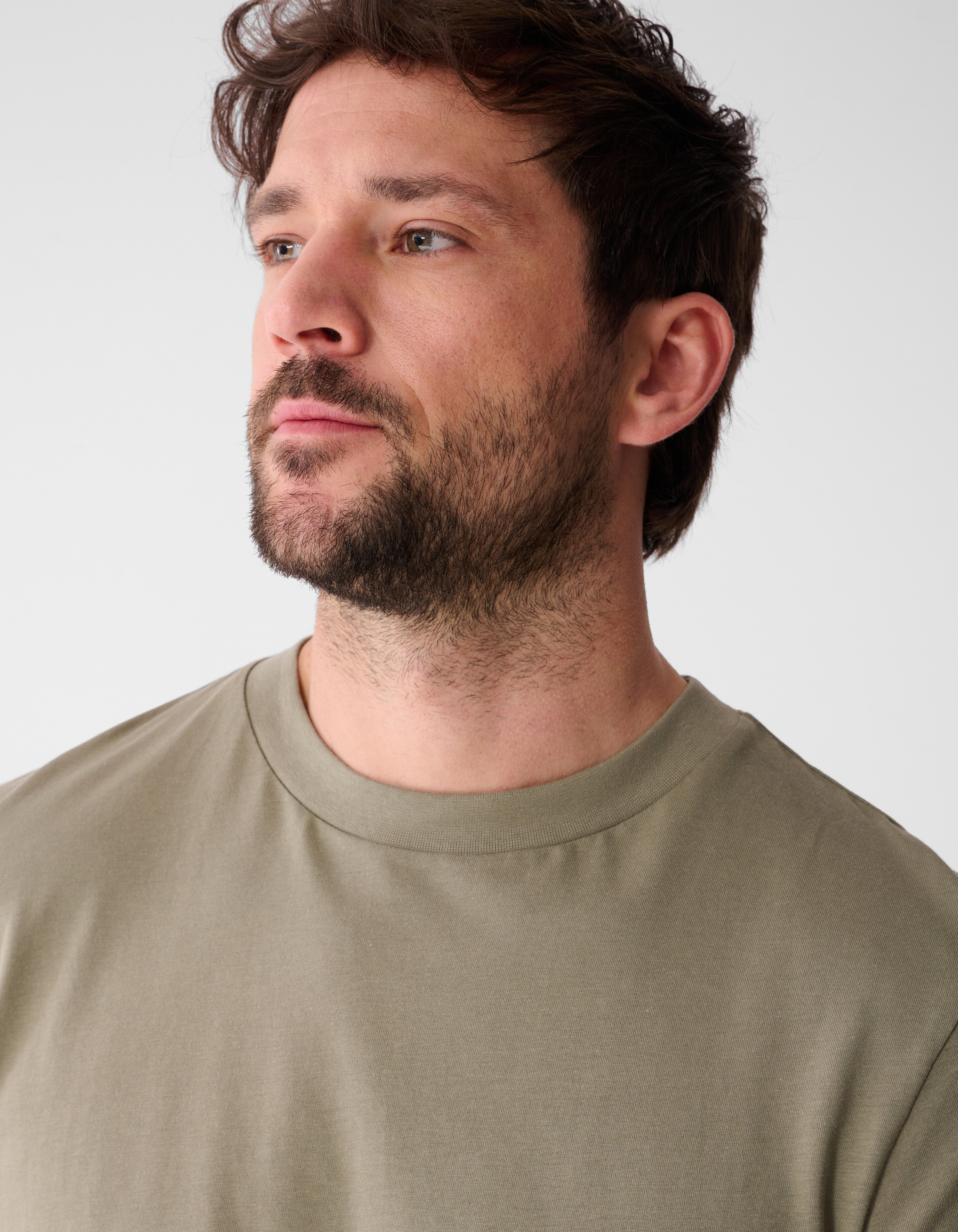 Logo-T-Shirt Khaki SHOEBY MEN