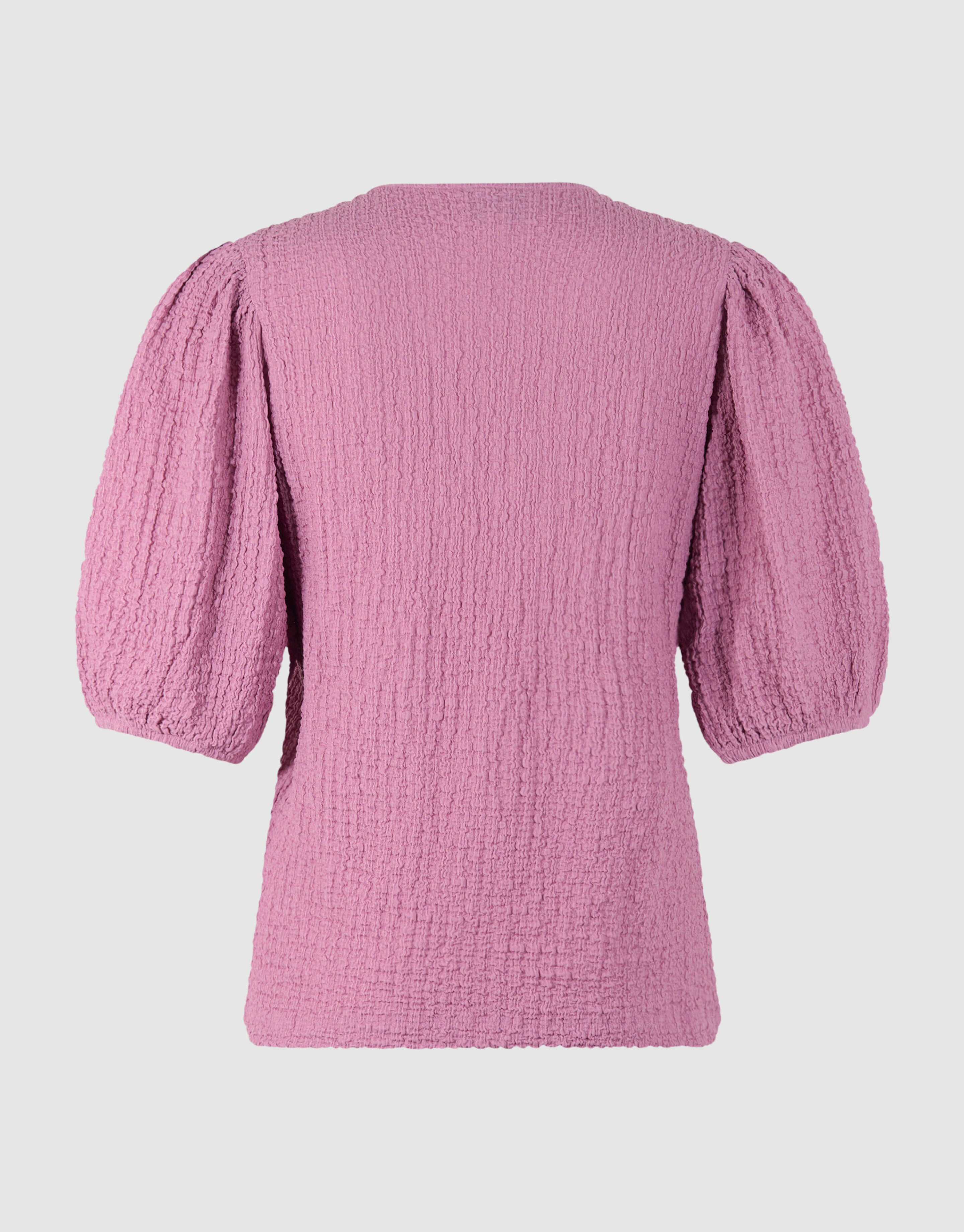 Crinkle-Top mit V-Ausschnitt in Rosa SHOEBY WOMEN