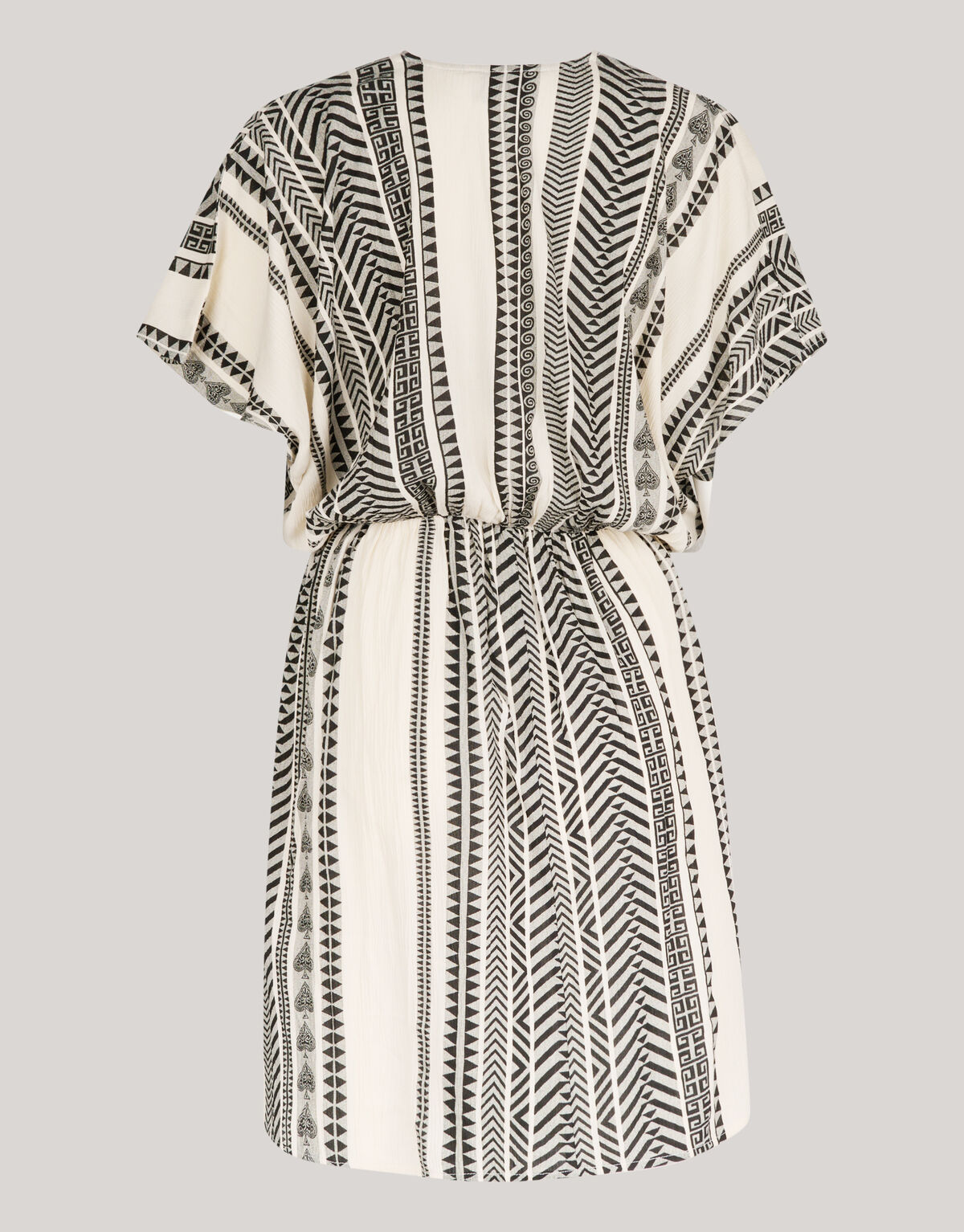 Bedrucktes Minikleid Wei&szlig;/Schwarz SHOEBY WOMEN