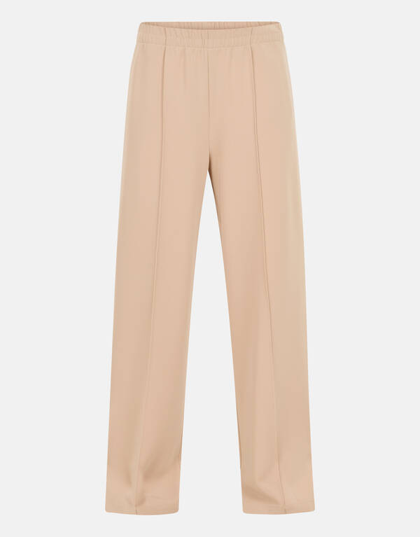 Sporty Wide Leg Broek Beige SHOEBY WOMEN