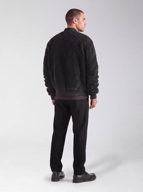 Teddy Jacquard Bomberjacke Dunkelgrau SHOEBY MEN