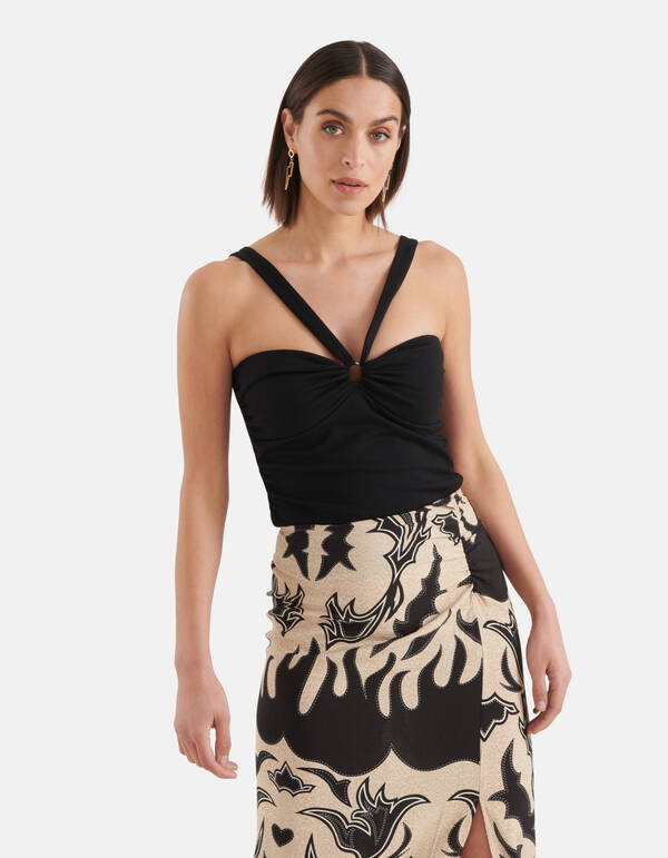 Neckholder-Top Schwarz SHOEBY WOMEN
