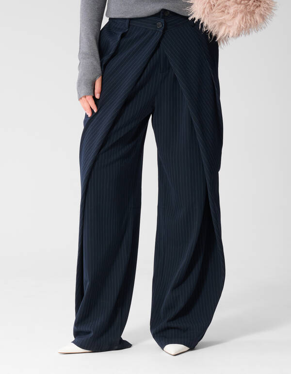 Gestreifte Pantalon Dunkelblau SHOEBY WOMEN