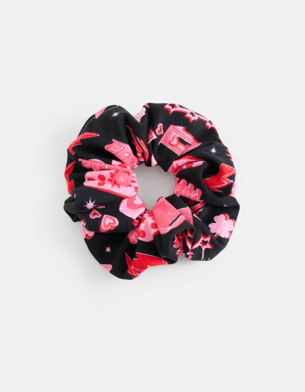 Bedrucktes Haargummi Rosa SHOEBY ACCESSOIRES