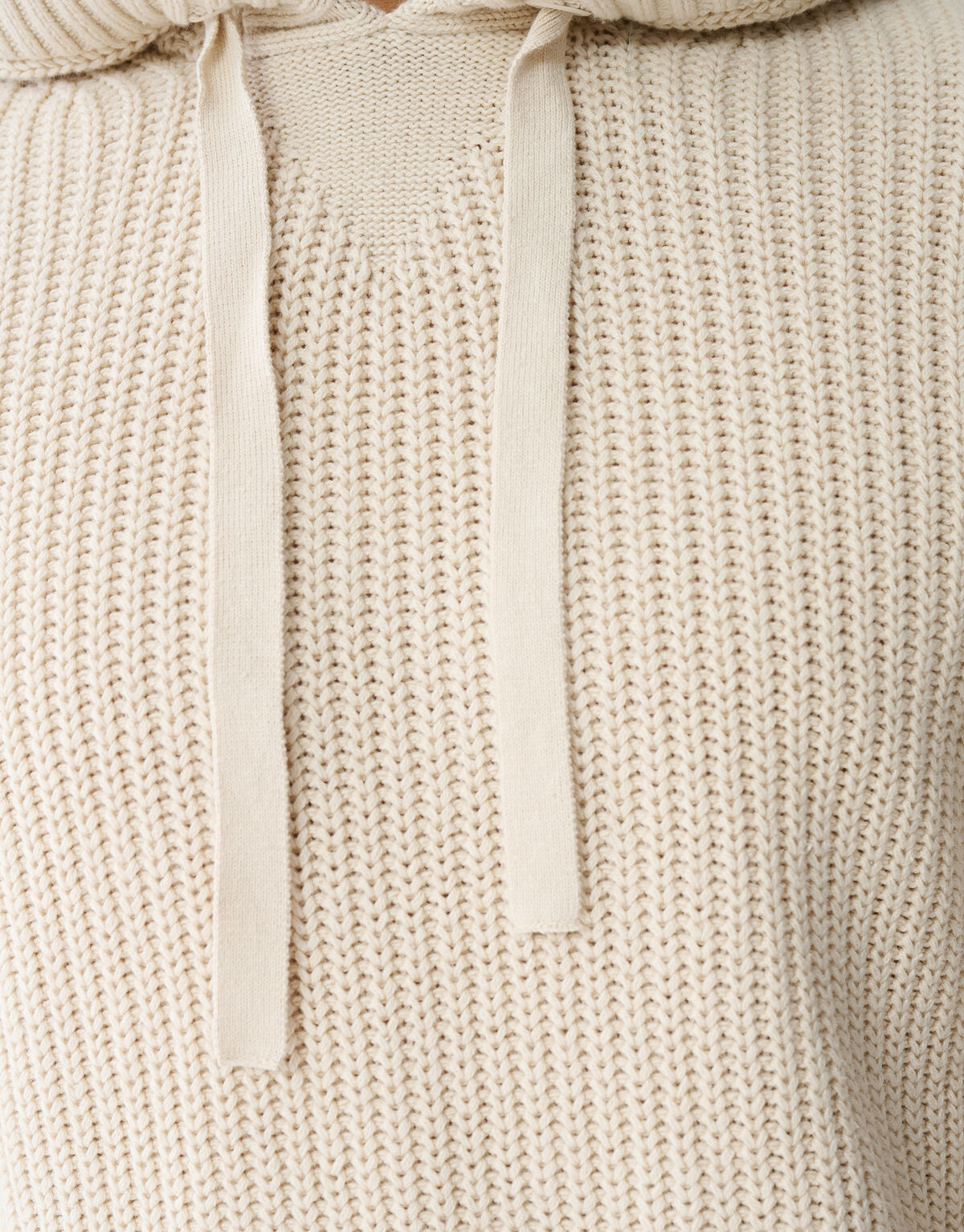 Strick-Hoodie in Off White SHOEBY MEN