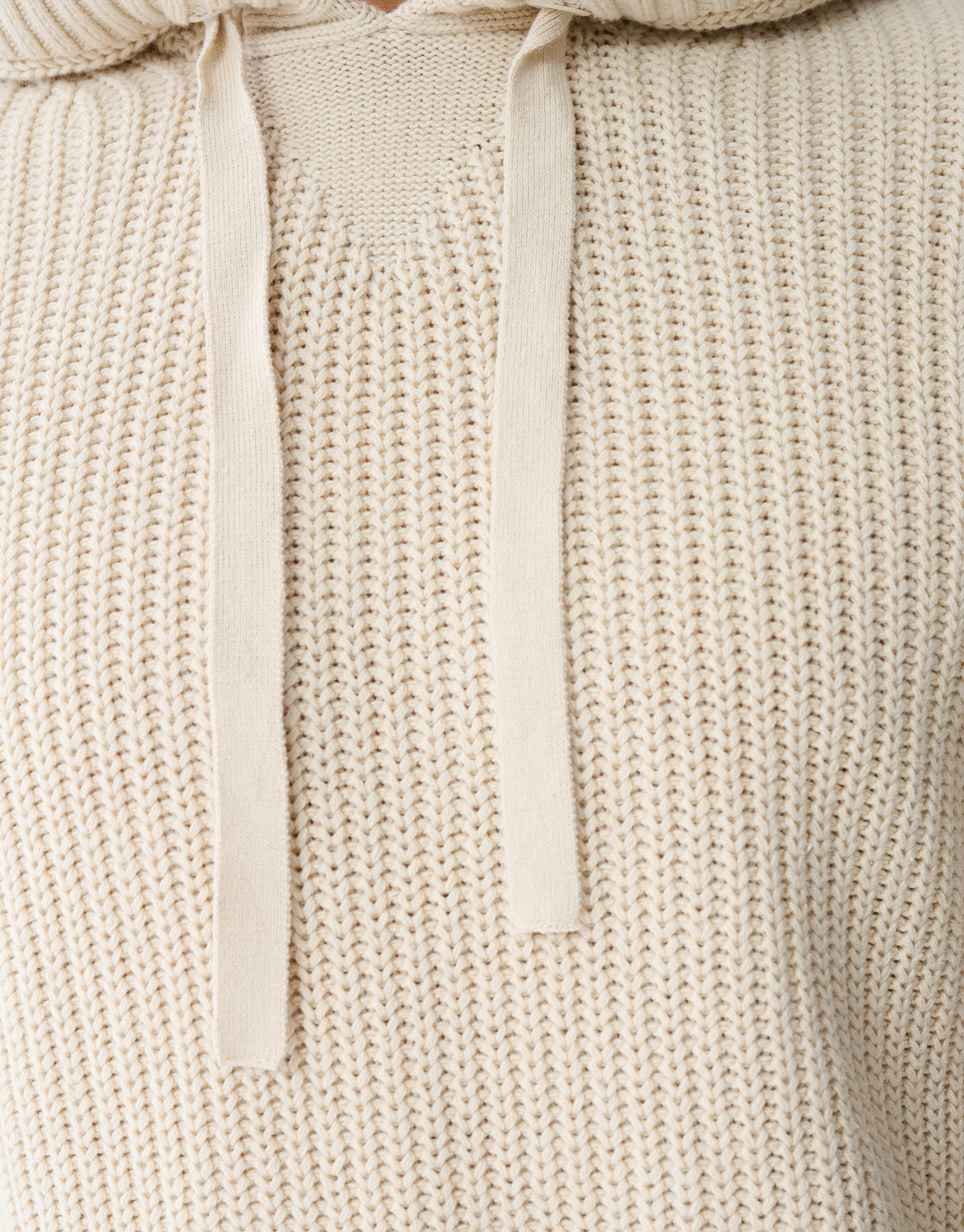 Strick-Hoodie in Off White SHOEBY MEN