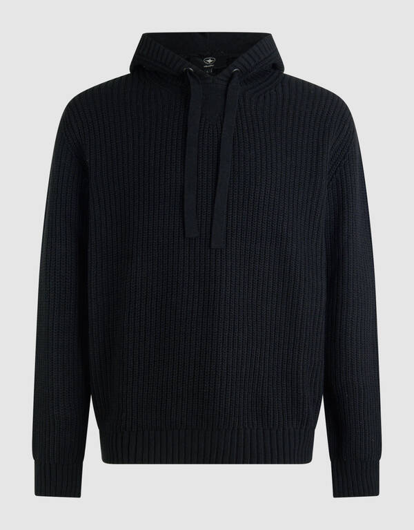 Gestrickter schwarzer Hoodie SHOEBY MEN