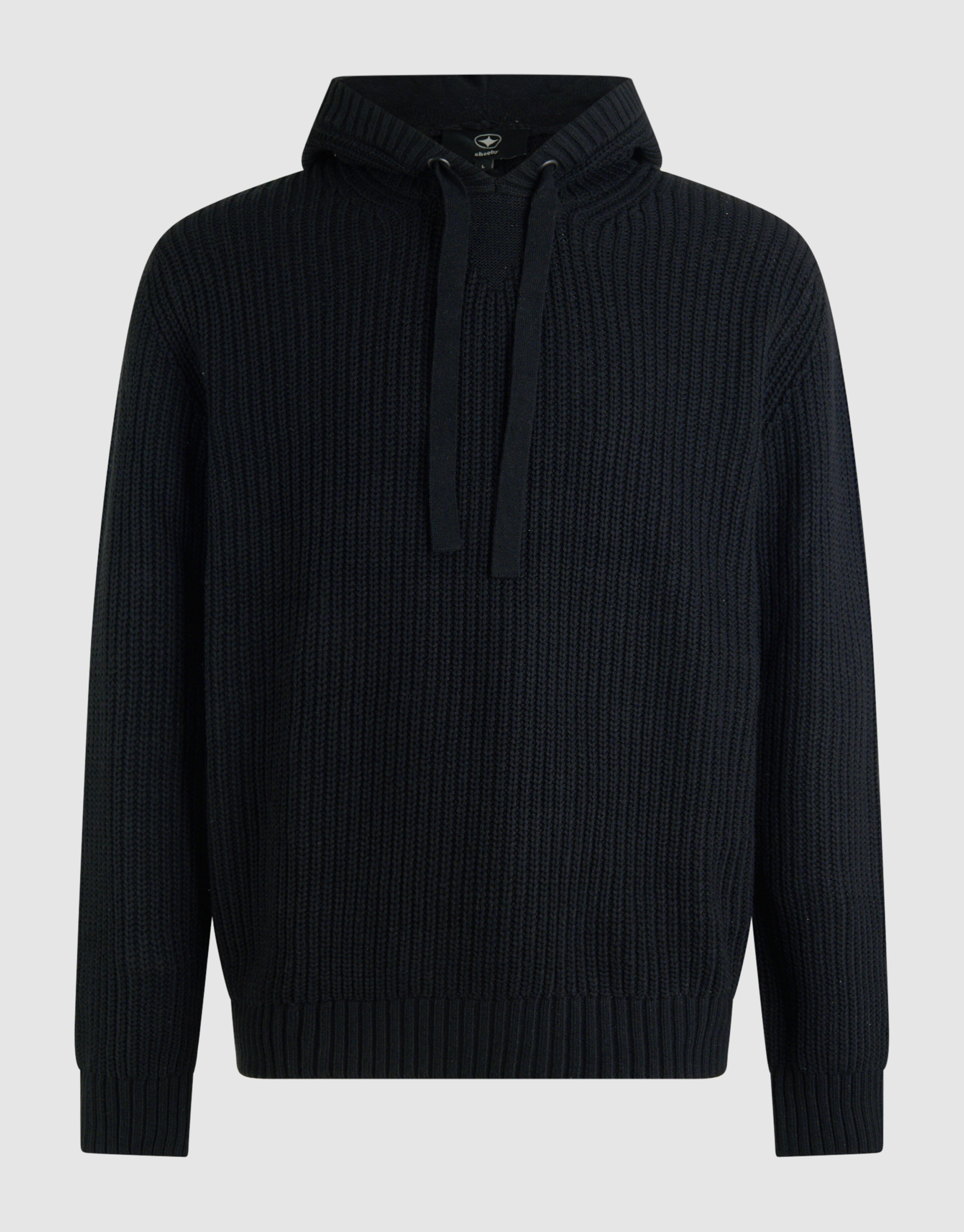 Gestrickter schwarzer Hoodie SHOEBY MEN