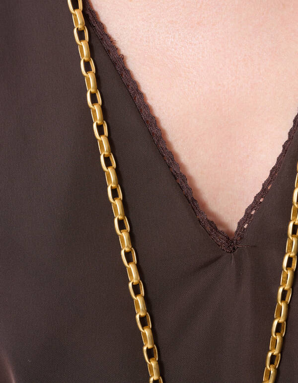 Satin Top Dunkelbraun Bei Mieke SHOEBY WOMEN