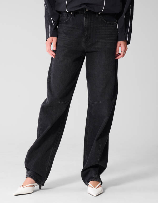 Barrel Jeans Washed Schwarz SHOEBY WOMEN