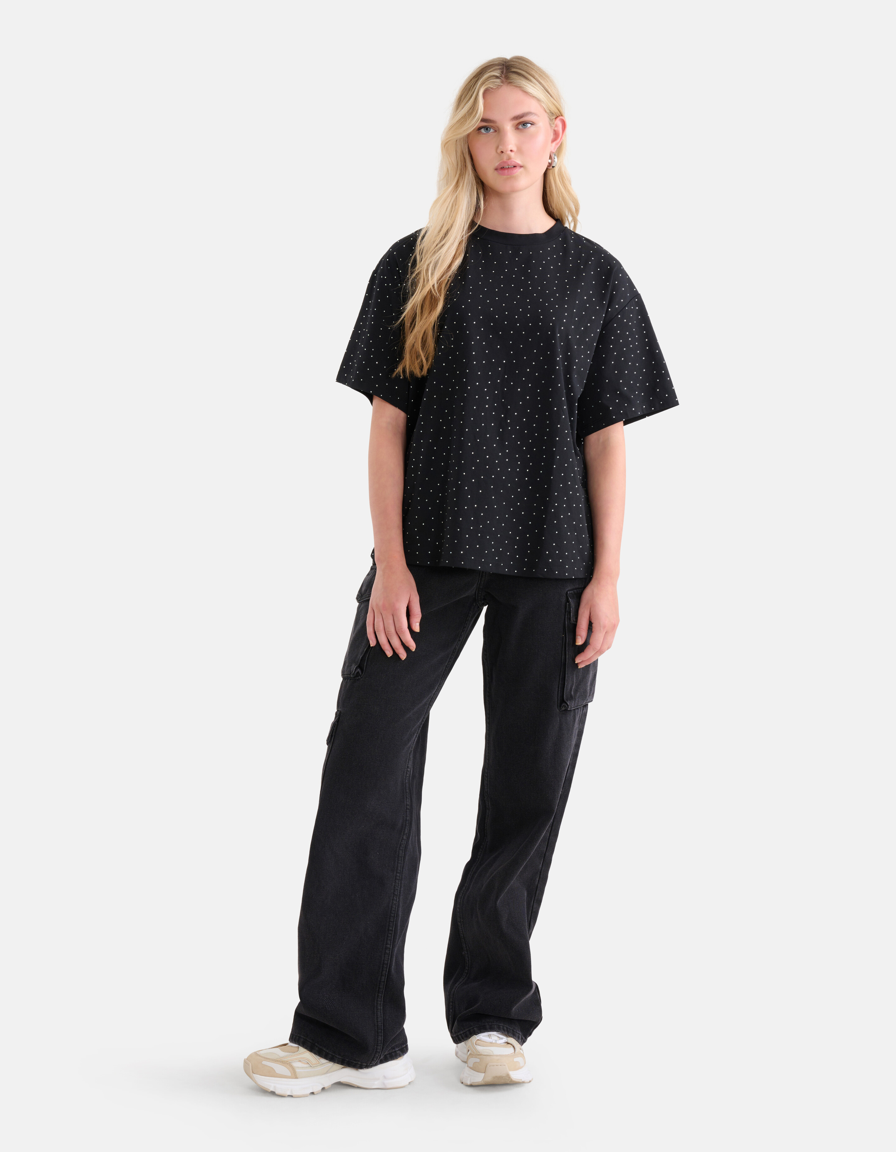 Strass T-shirt Zwart SHOEBY WOMEN