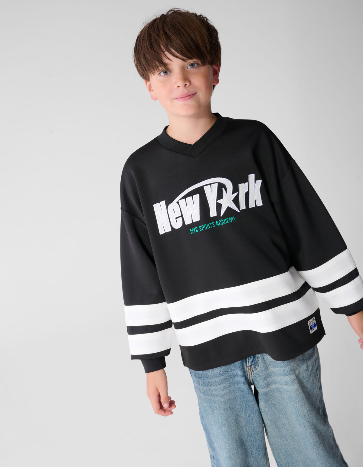 Oversized Fit Artwork Sweater Schwarz SHOEBY BOYS
