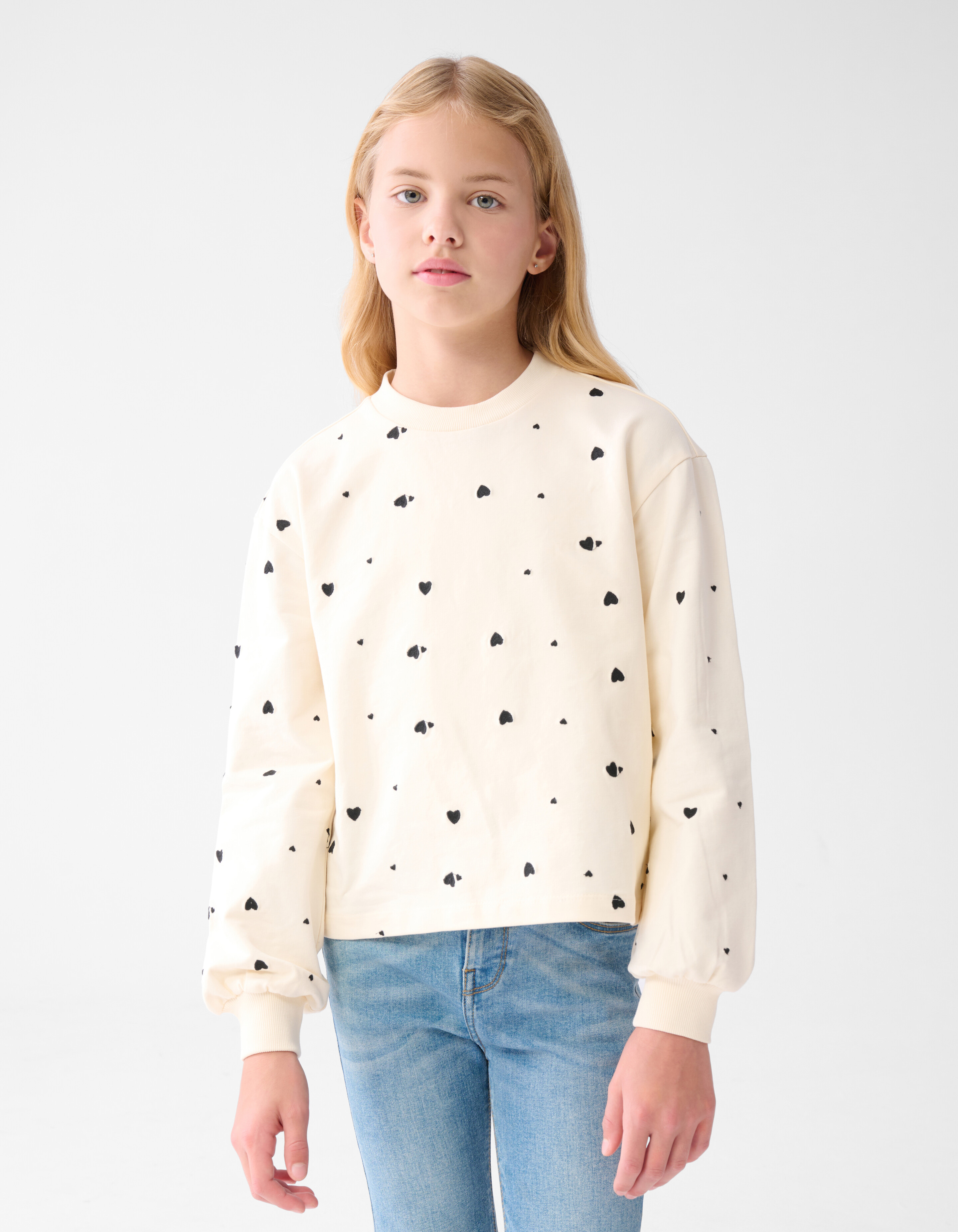 Longsleeve mit Herzmotiv Off White SHOEBY GIRLS