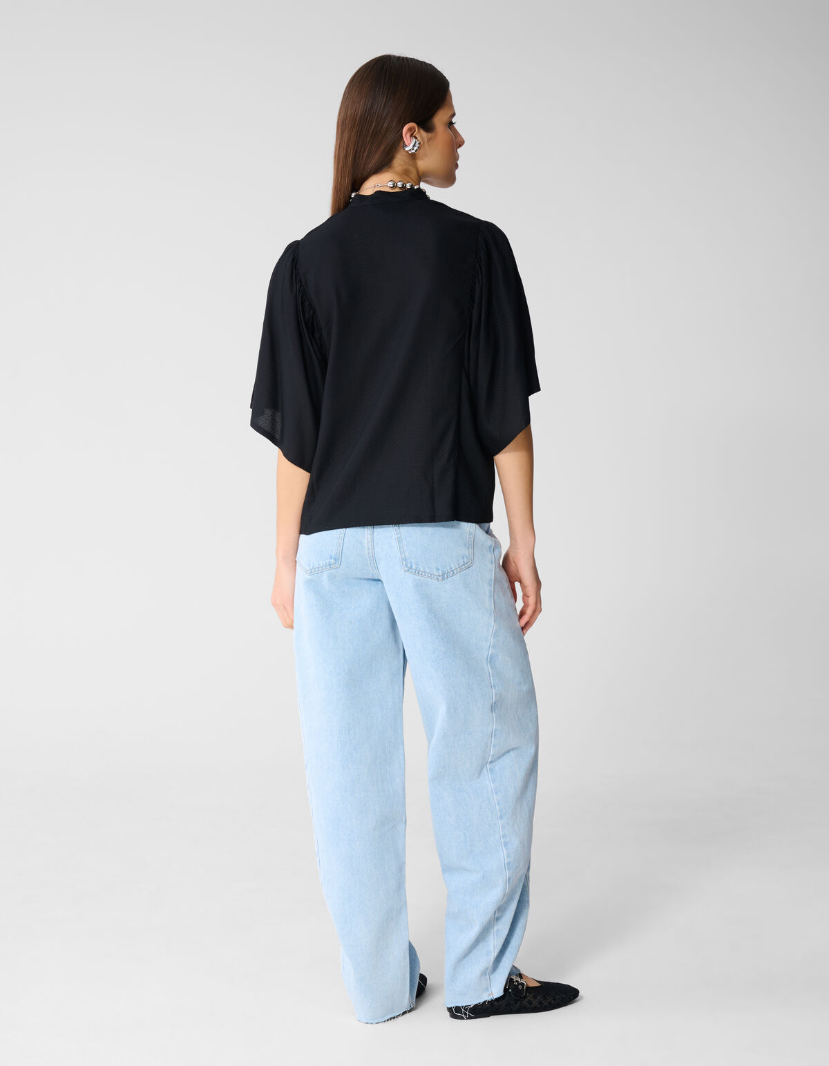 Flie&szlig;endes Top Schwarz SHOEBY WOMEN