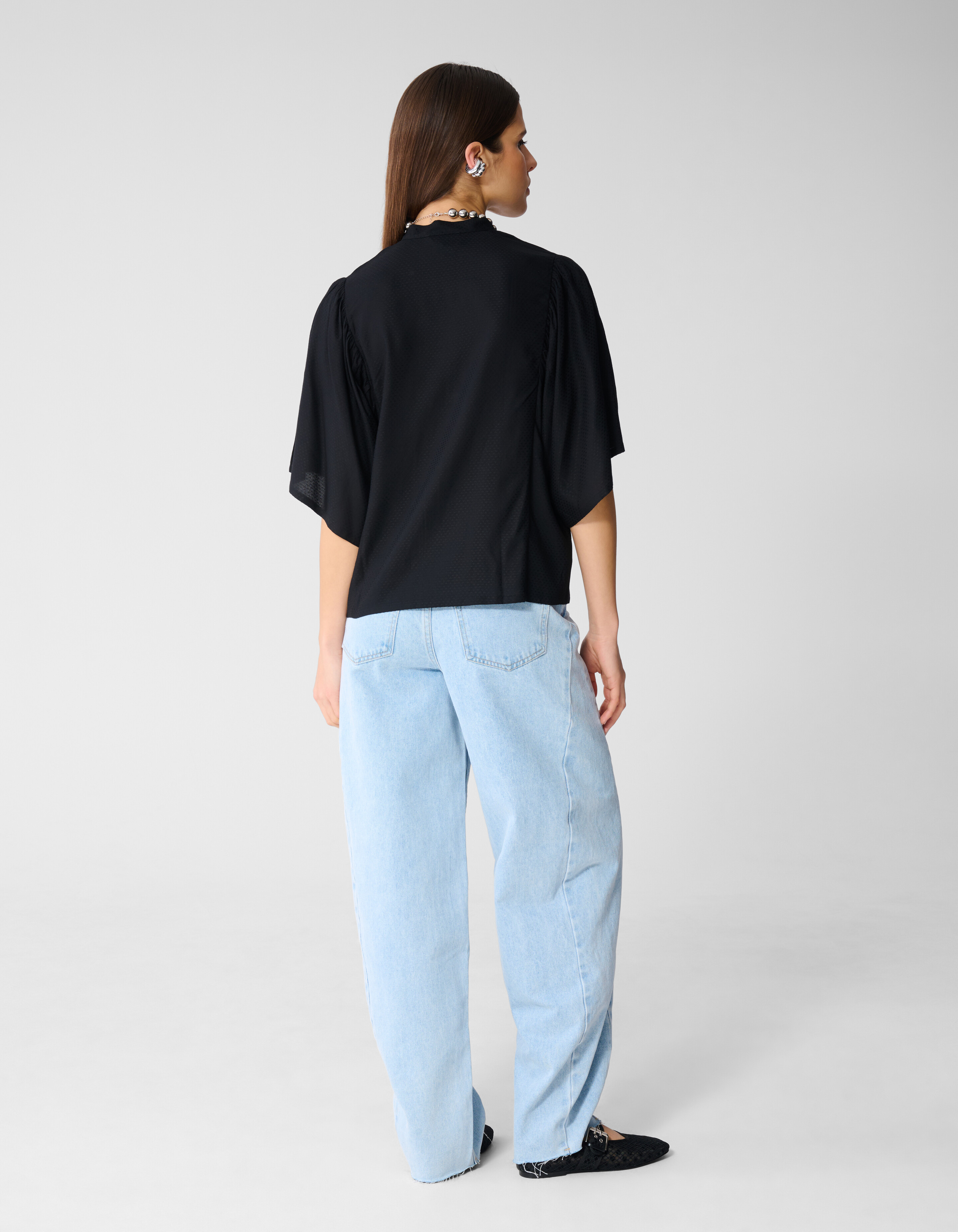 Flie&szlig;endes Top Schwarz SHOEBY WOMEN