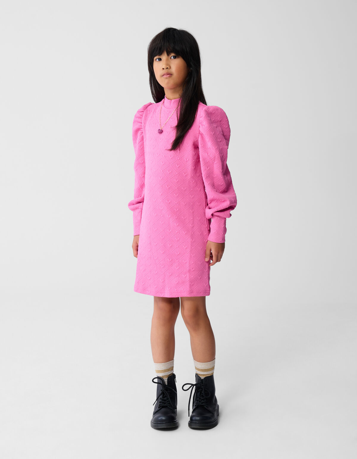 Jacquard Mini Kleid Rosa SHOEBY GIRLS